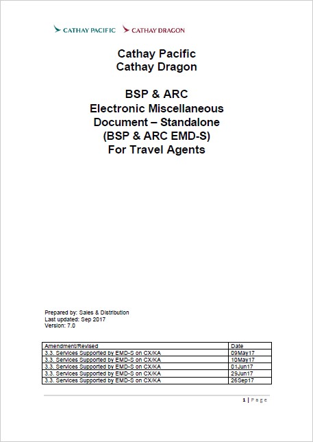 CX KA EMD-S Procedures for Travel Agents