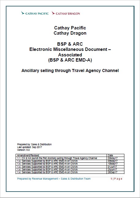 CX KA EMD-A Procedures for Travel Agents