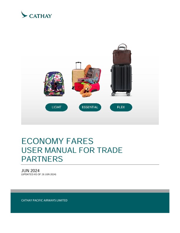 New economy Fares user manual for Trade Partners