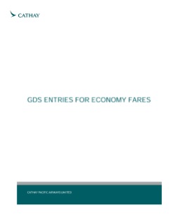 GDS Entries for Economy Fares