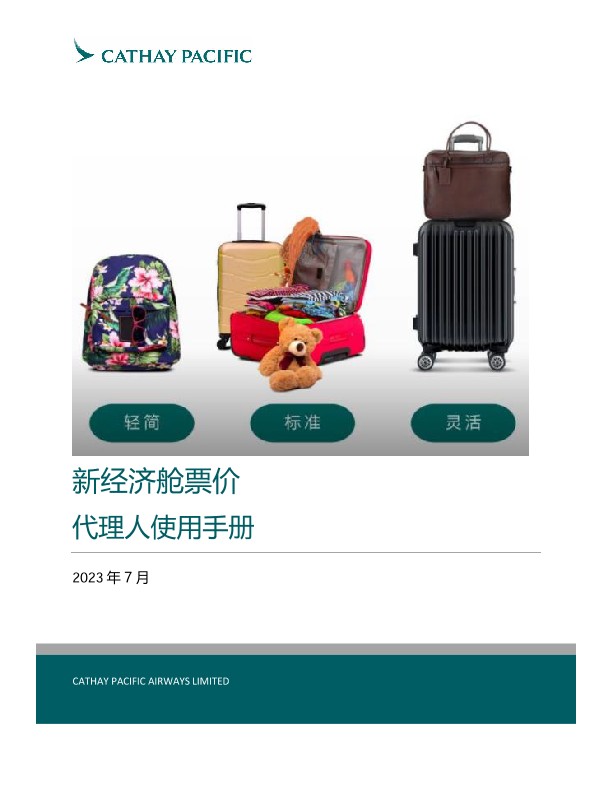 新经济舱票价代理人使用手册