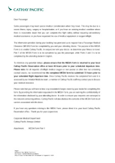 Formulario CX MEDA para el pasajero